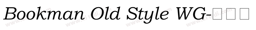 Bookman Old Style WG字体转换